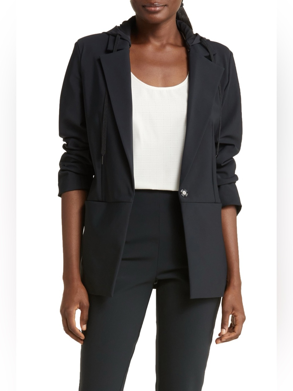 ZELLA Performance Blazer Black Stretch Tailored Active Jacket Size Small